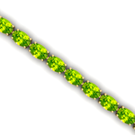 Peridot Tennis Bracelet 14k 18k Fine Yellow Gold Bridal Wedding Jewelry Engagement Gift For Mother - GeumJewels