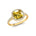 Halo Diamond Engagement Ring with Cushion Cut Yellow Sapphire - GeumJewels