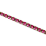 2mm Round Pink Sapphire Tennis Bracelet