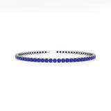 Natürliches Rubin-Tennisarmband: Edelsteinschmuck aus 18kt Weißgold