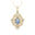 Art Deco Inspired Teardrop Moonstone Diamond Pendant - GeumJewels