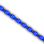 Natural Tanzanite Tennis Bracelet: 14k Yellow Gold Wedding Jewelry - GeumJewels