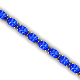 Natural Tanzanite Tennis Bracelet: 14k Yellow Gold Wedding Jewelry - GeumJewels