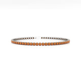 Madeira-Citrin-Tennisarmband – Edelsteinschmuck aus 14 Karat Weißgold