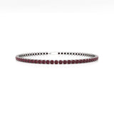 Rotes Granat-Tennisarmband: Brautschmuck aus 14k Roségold