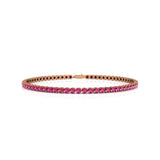 2mm Round Pink Sapphire Tennis Bracelet