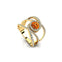 Solitaire Round Citrine Cocktail Diamond Ring - GeumJewels