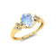 Criss Cross Diamond Ring with Oval Cut Moonstone - GeumJewels