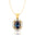 Vintage Style Oval Shaped Alexandrite Halo Set Pendant with Diamond Accents - GeumJewels