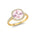 Halo Diamond Engagement Ring with Cushion Cut Morganite - GeumJewels