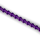 2mm Round Amethyst Tennis Bracelet