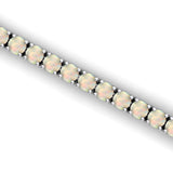 2mm Round Ethiopian Opal Tennis Bracelet