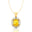 Vintage Style Oval Shaped Yellow Sapphire Halo Set with Diamond Accents - GeumJewels