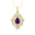 Art Deco Inspired Teardrop Amethyst Diamond Pendant - GeumJewels