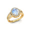 Solitaire Oval Moonstone Split Shank Diamond Engagement Ring - GeumJewels