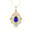 Art Deco Inspired Teardrop Tanzanite Diamond Pendant - GeumJewels