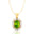 Vintage Style Oval Shaped Peridot Halo Set with Diamond Accents - GeumJewels