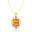 Vintage Style Oval Shaped Citrine Halo Set with Diamond Accents - GeumJewels