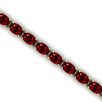 Genuine Garnet Tennis Bracelet - 14k 18k Solid Rose Gold Bracelet Gemstone Fine Bridal Jewelry - GeumJewels