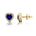 Heart Shaped Tanzanite Halo Diamond Stud Earrings - GeumJewels