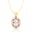Vintage Style Oval Shaped Morganite Halo Set with Diamond Accents - GeumJewels