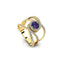 Solitaire Round Alexandrite Cocktail Diamond Ring - GeumJewels