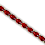 Ruby Tennis Bracelet: 14kt Rose Gold Gemstone Bridal Jewelry - GeumJewels