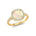 Halo Diamond Engagement Ring with Cushion Cut Opal - GeumJewels