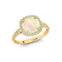 Halo Diamond Engagement Ring with Cushion Cut Opal - GeumJewels