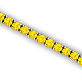 2mm Round Yellow Sapphire Tennis Bracelet