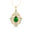 Art Deco Inspired Teardrop Emerald Diamond Pendant - GeumJewels