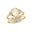 Opal Solitaire Gemstone Ring with Stackable Diamond Band - GeumJewels