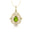 Art Deco Inspired Teardrop Peridot Diamond Pendant - GeumJewels