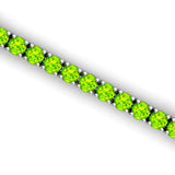 2mm Round Peridot Tennis Bracelet