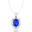 Vintage Style Oval Shaped Tanzanite Halo Set with Diamond Accents - GeumJewels