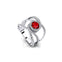 Solitaire Round Ruby Cocktail Diamond Ring - GeumJewels