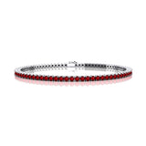 2mm Round Ruby Tennis Bracelet