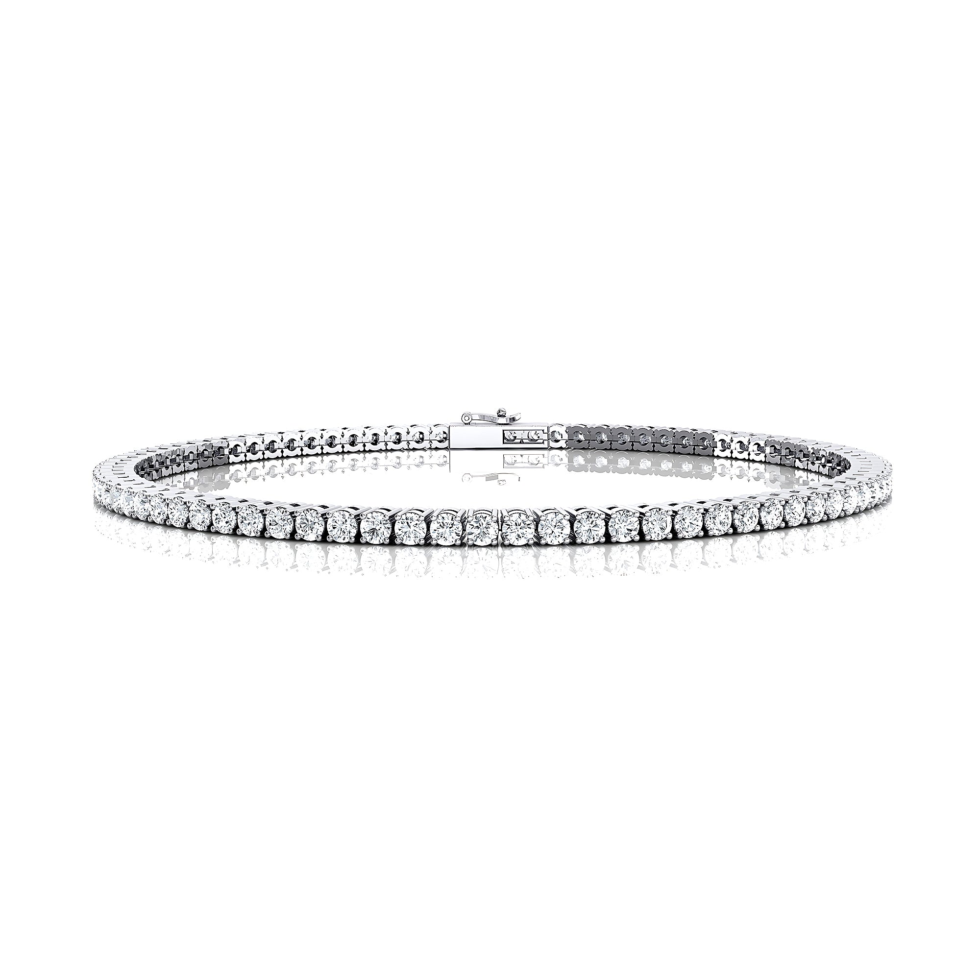 14K Gold Lab Grown Diamond Tennis Bracelet: Elegant Infinity Design - GeumJewels