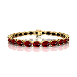 Ruby Tennis Bracelet: 14kt Rose Gold Gemstone Bridal Jewelry - GeumJewels