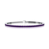 2mm Round Amethyst Tennis Bracelet