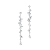 Fancy Diamond Cluster Drop Earrings