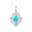 Art Deco Inspired Teardrop Paraiba Tourmaline Diamond Pendant - GeumJewels