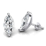 Lab Diamond Marquise Solitaire Stud Earrings