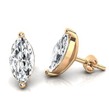 Lab Diamond Marquise Solitaire Stud Earrings