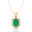 Vintage Style Oval Shaped Emerald Halo Set with Diamond Accents - GeumJewels