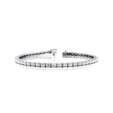 0.10Ct each Horizontally Set Emerald Cut Diamond Tennis Bracelet