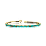 2mm Round Paraiba Tourmaline Tennis Bracelet