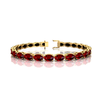 Ruby Tennis Bracelet: 14kt Rose Gold Gemstone Bridal Jewelry - GeumJewels