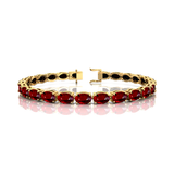 Ruby Tennis Bracelet: 14kt Rose Gold Gemstone Bridal Jewelry - GeumJewels