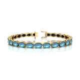 Ethiopian Opal Tennis Bracelet Natural October Birthstone 14k 18k Fine Yellow Gold Bridal Wedding Jewelry Engagement Gift For Mother - GeumJewels